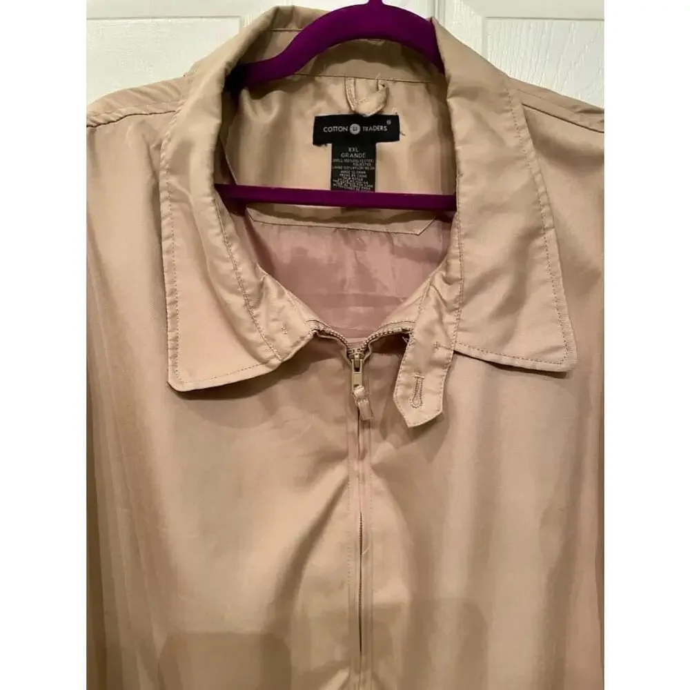 XXL Men's Cotton Traders Beige Lightweight casual Bomber Jacket
